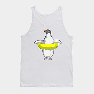 Penguin with Swim ring Tank Top